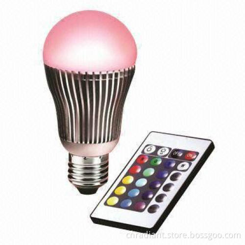 A60 RGB LED Bulb, IR Controlled, 5W, high quality